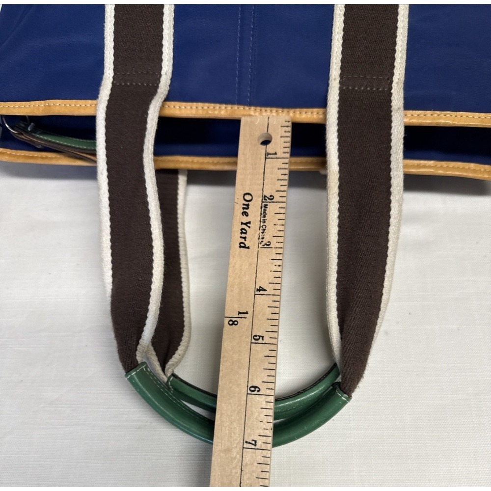Vtg Coach Mini Tote Hamptons Blue Green Brown‎ #6261  arly 2000's Preppy Vaca - Picture 11 of 16